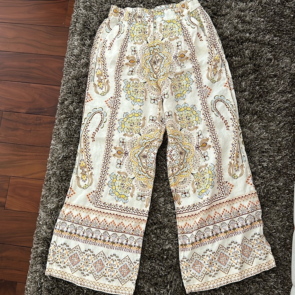 Magaschoni 100% Linen pants, size M